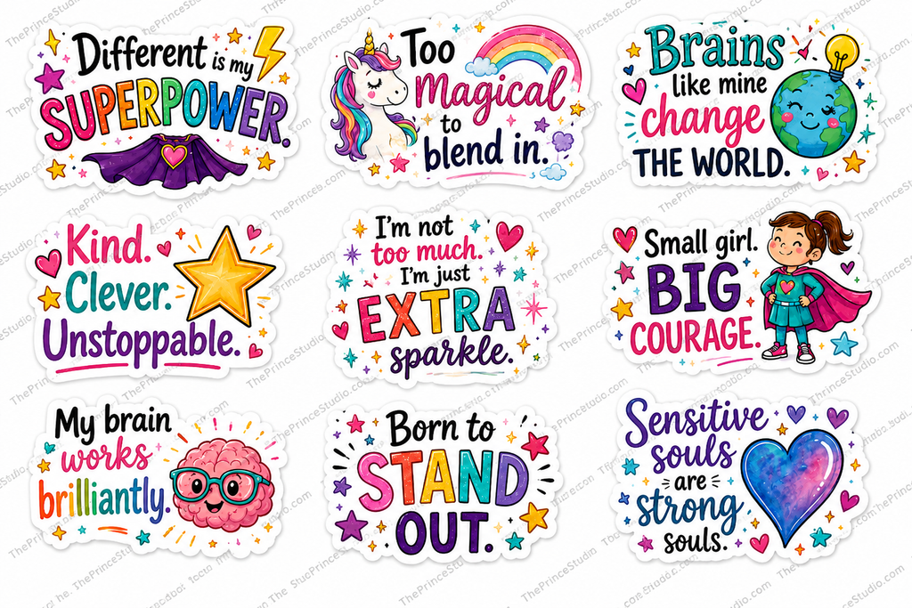 Kids ADHD Sticker Sheet