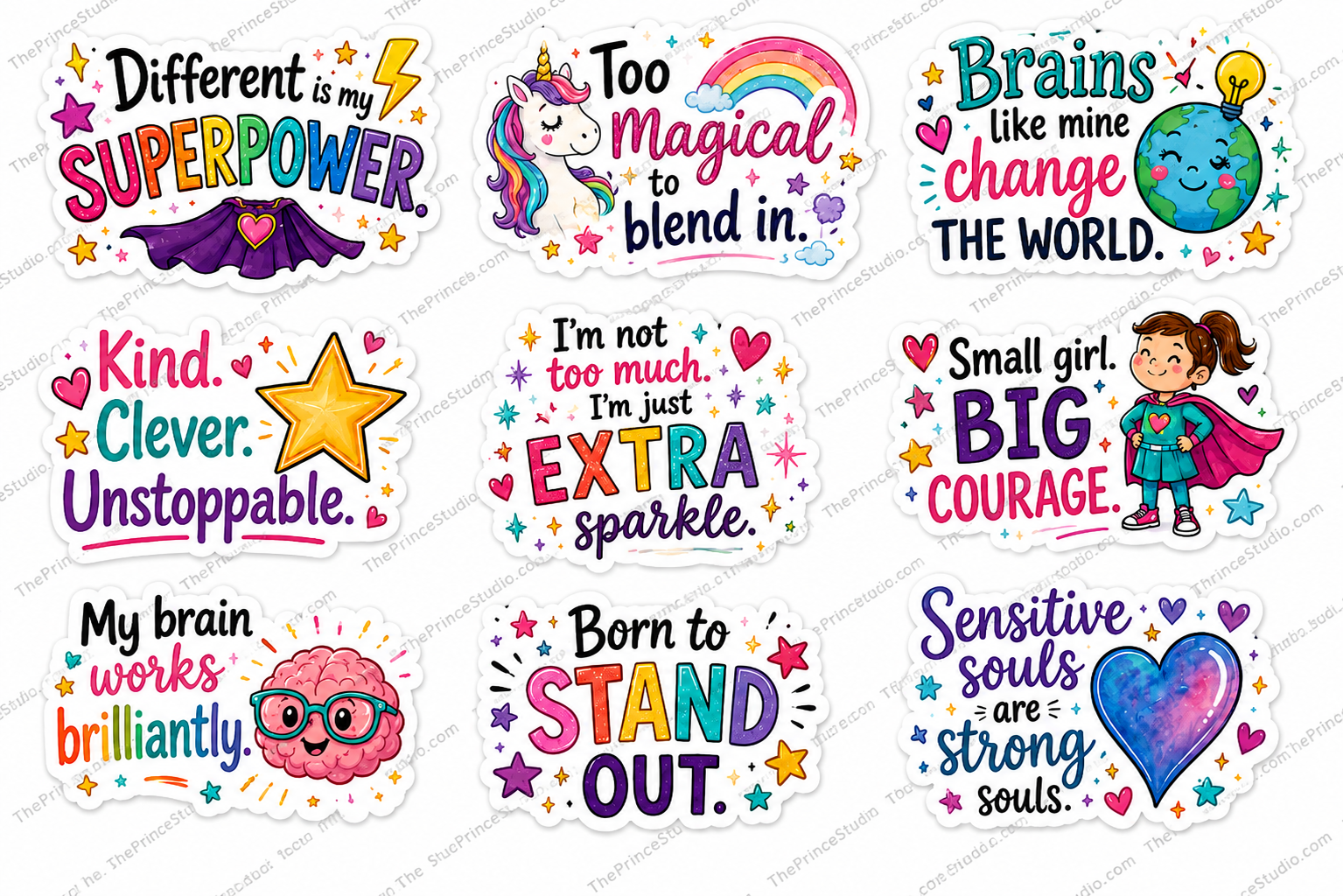 Kids ADHD Sticker Sheet