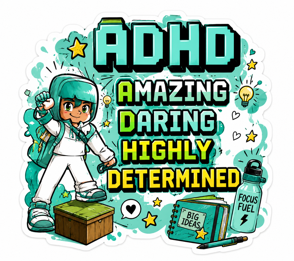ADHD Positive Affirmation Sticker for Children