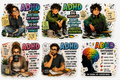 ADHD Sticker Sheet - Neurodivergent Vinyl Stickers