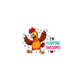 Clucky - I'm Flapping Awesome! Sticker