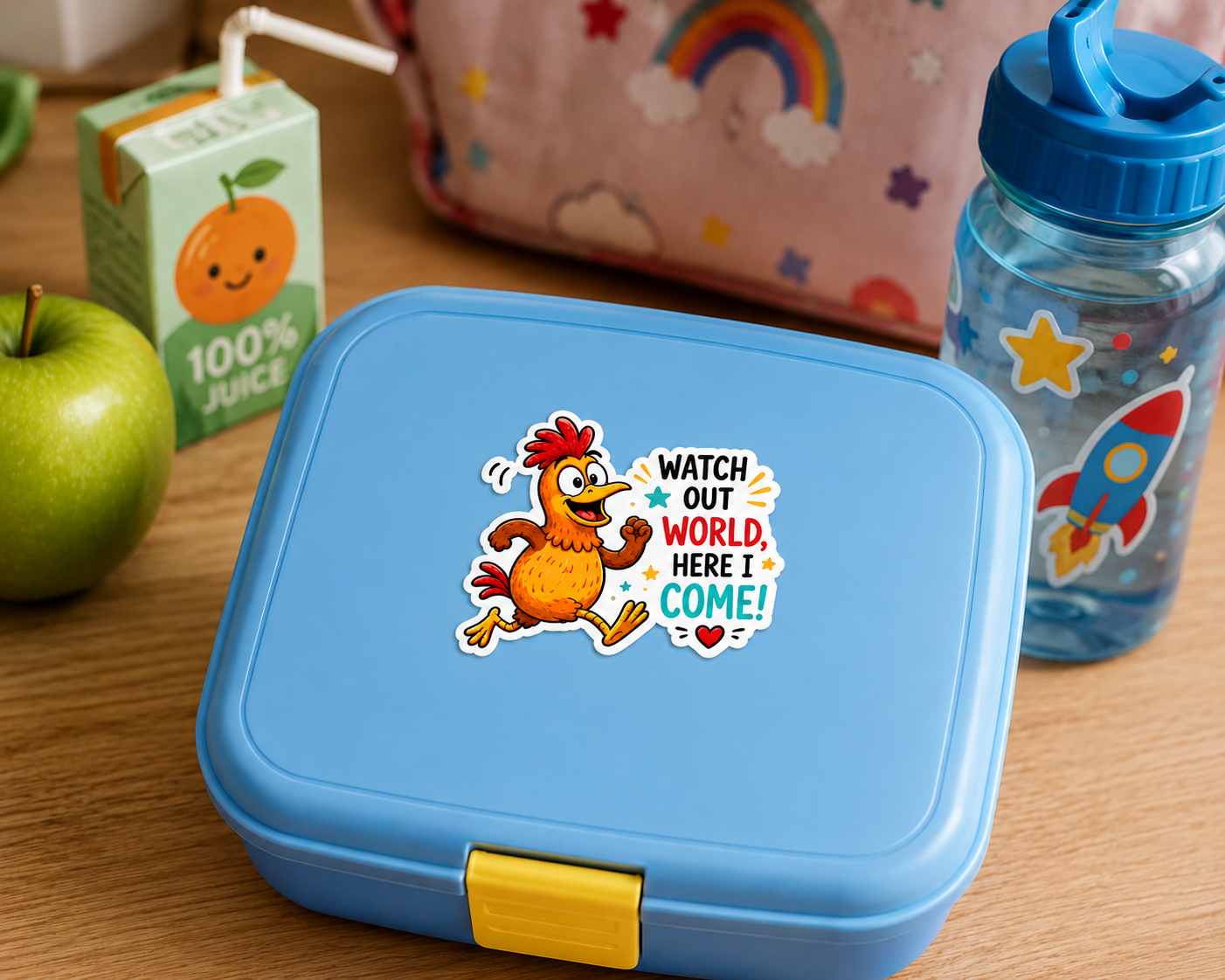 Watch Out World, Here I Come! – Positive Chicken Sticker