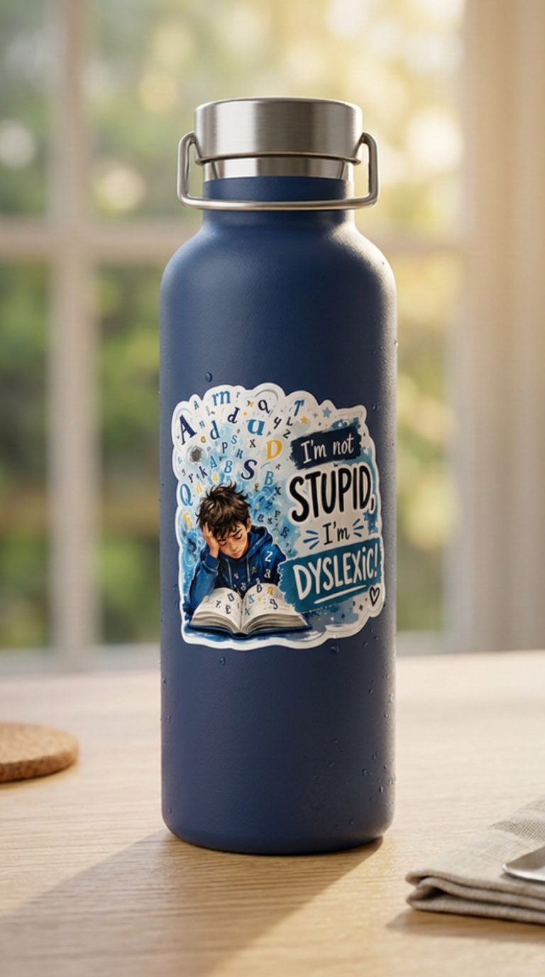 "I'm Not Stupid, I'm Dyslexic" Sticker (Copy)